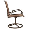 vidaXL Garden Swivel Chairs 2 pcs Textilene and Steel Brown