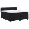 vidaXL Box Spring Bed with Mattress Black 153 x 203 cm Velvet