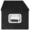 vidaXL Storage Box Black 80x39x30 cm Aluminium