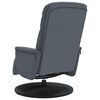 vidaXL Recliner Chair with Footrest Dark Grey Velvet