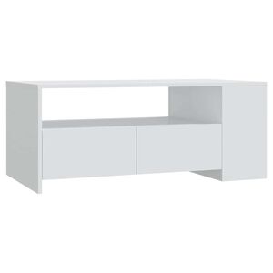 vidaXL Coffee Table White 102x55x42 cm Engineered Wood
