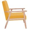 vidaXL Armchair Yellow Fabric