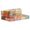 vidaXL Pouffe Patchwork Fabric