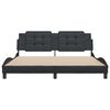 vidaXL Bed Frame without Mattress "Zadar" Black 180x200 cm King Fabric