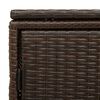 vidaXL Garden Storage Cabinet Brown 110x55x60.5 cm Poly Rattan