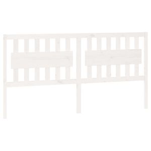 vidaXL Bed Headboard White 185.5x4x100 cm Solid Wood Pine