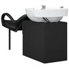 vidaXL Shampoo Chair Manual Black and White 63 x 141 x 92 cm PVC
