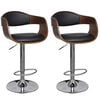 vidaXL Bar Stool | Set of 2 | Black and brown