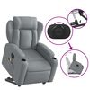 vidaXL Electric Stand up Massage Recliner Chair Light Grey Fabric