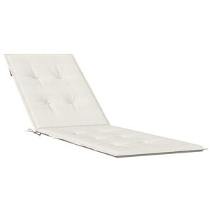 vidaXL Deck Chair Cushion Melange Cream (75+105)x50x4 cm Fabric
