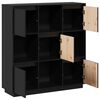 vidaXL Highboard Black 110.5x35x117 cm Solid Wood Pine