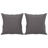 vidaXL 2 Piece Sofa Set with Pillows Grey Faux Leather