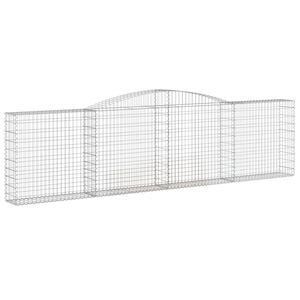 vidaXL Arched Gabion Basket 400x30x100/120 cm Galvanised Iron