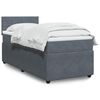 vidaXL Box Spring Bed with Mattress Dark Grey King Single Velvet