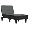 vidaXL Chaise Longue Dark Grey Fabric