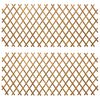 vidaXL Expandable Trellis Fence 2 pcs 100 x 105 cm Bamboo Light Brown