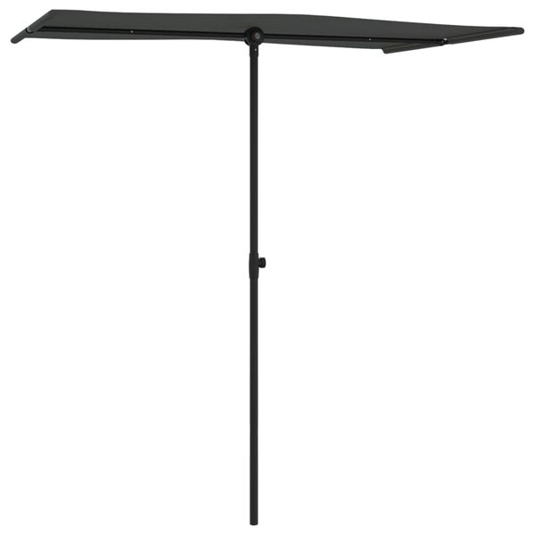 vidaXL Garden Parasol with Aluminium Pole 180x110 cm Anthracite