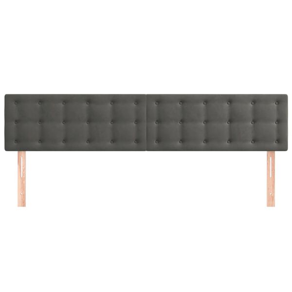 vidaXL Headboards 2 pcs Dark Grey 100 cm Velvet