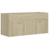 vidaXL Bathroom Furniture Set Sonoma Oak Engineered Wood