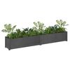 vidaXL Garden Planters 2 pcs Grey 200x31x31 cm Solid Pinewood