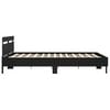 vidaXL Bed Frame with LED without Mattress Black 180x200 cm Super King