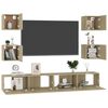 vidaXL 6 Piece TV Cabinet Set Sonoma Oak Engineered Wood