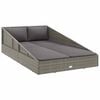 vidaXL Garden Bed Grey 110x200 cm Poly Rattan
