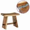 vidaXL Shower Stool Natural 50 x 30 x 44 cm Solid Suar Wood