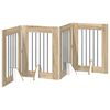 vidaXL Foldable Dog Gate with Stands 4 pcs Sonoma Oak 241 cm
