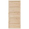 vidaXL Barn Door Wax brown 80 x 208 cm Solid Pine wood