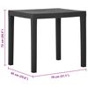 vidaXL Garden Table Grey 79x65x72 cm Plastic