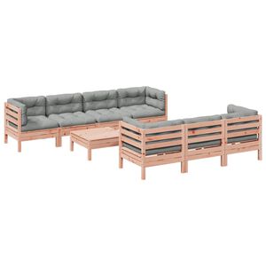 vidaXL 8 Piece Garden Sofa Set with Cushions Solid Wood Douglas Fir