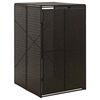 vidaXL Triple Wheelie Bin Shed Black 207x80x117 cm Poly Rattan