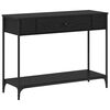 vidaXL Console Table Black oak 100 x 34.5 x 75 cm Engineered wood