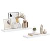 vidaXL Floating Wall Shelves 2 pcs High Gloss White 80x23.5x3.8 cm MDF