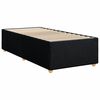 vidaXL Box Spring Bed with Mattress Black King Single Fabric