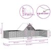 vidaXL Chicken Coop 6x2x2 m Galvanised Steel