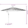 vidaXL Garden Parasol with Steel Pole Brown 246x246x230 cm
