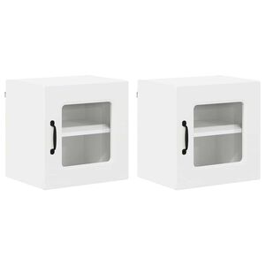 vidaXL Dishwasher Panel Kalmar 2 pcs White Engineered Wood
