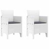 vidaXL Garden Chair 2 pcs White Polypropylene