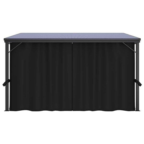 vidaXL Gazebo with Curtain 405x294x244 cm Anthracite
