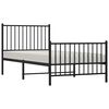 vidaXL Metal Bed Frame without Mattress with Footboard Black 90x190cm