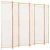 vidaXL 6-Panel Room Divider Cream 240x170x4 cm Fabric