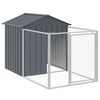vidaXL Dog House with Roof Anthracite 117x609x123 cm Galvanised Steel
