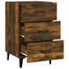 vidaXL Bedside Cabinet Smoked Oak 40x40x66 cm Engineered Wood