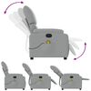 vidaXL Massage Recliner Chair Light Grey Fabric