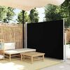 Patio Terrace Side awning 160 x 300 cm Black
