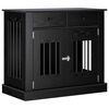 vidaXL Dog Crate Furniture Black Oak 90 x 47.5 x 80 cm Engineered Wood