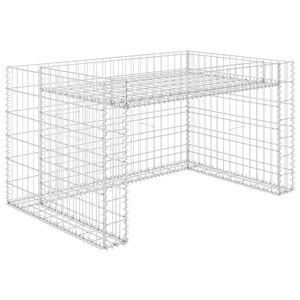 vidaXL Lawn Mower Garage | Silver | Steel wire | 110 x 80 x 60 cm