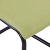 vidaXL Cantilever Dining Chairs 6 pcs Green Fabric